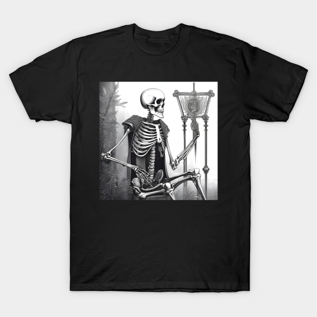 Ancient skeleton drawing T-Shirt by Spaceboyishere